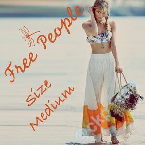 Rare Free People Take Me Away Maxi Skirt Sz M